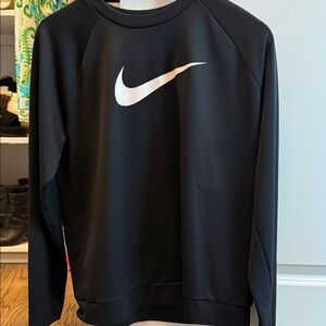 Nike Black Sweatshirt with White Swoosh